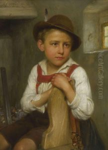 Kleiner Jager In Der Stube by Johann Friedrich Engel