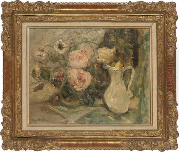 Roses In A White Jug - view 1
