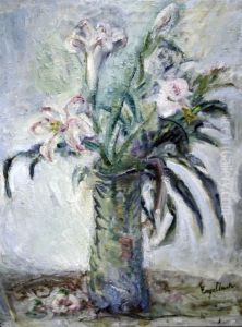 Still Life Of Flowers In A Vase by Florence Neumengen Engelbach
