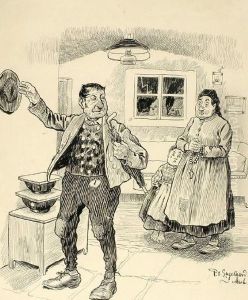 Der Bauer Verabschiedet Sich Von Seiner Frau Und Geht Ins Wirtshaus by Paul Otto Engelhard