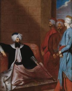 Mustafa Aga, Ottoman Ambassador To The Swedish Court With Three Attendants by Georg Hermann Engelhardt