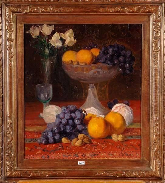 Nature Morte Aux Roses Et Aux Fruits - view 1