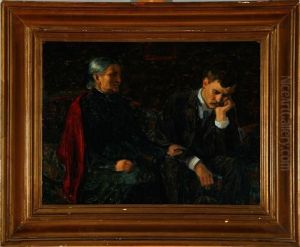 A Mother Comforts Her Son by Malthe O. Engelsted