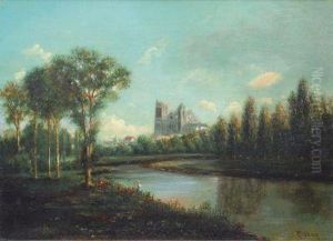 Uferlandschaft Mit Kathedrale