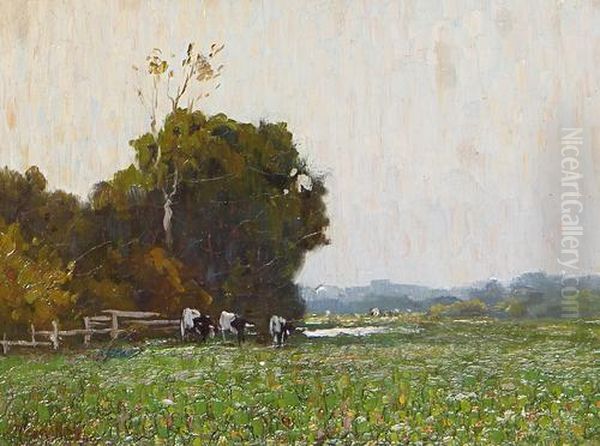 Cows In A Summer Meadow - view 1