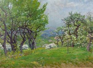 Apple Blossoms by John Joseph Enneking