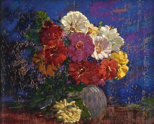 Still Lifeof Flowers In A Vase - view 1