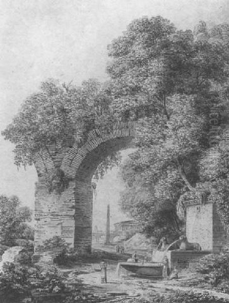 Landscape With Ruins Of An Aqueduct - view 1