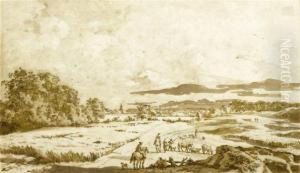View Of The Hague With Herdsmen by Johannes Episcopius