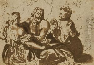 Loth Et Ses Filles by Johannes Episcopius