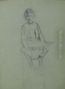 Bambina Con Giocattolo by Carlo Erba