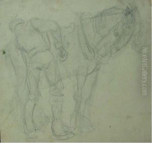 Contadino Con Cavallo by Carlo Erba