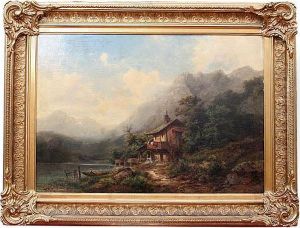 Solitary Place By A Mountainous Lake by Julius Erbe