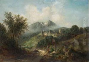 Blick Auf Berchtesgaden. by Julius Erbe