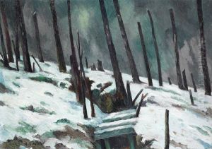 Zerschossener Wald Bei Verdun by Adolf Erbsloh