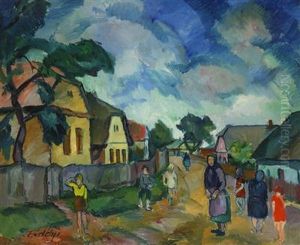 In The Village by Bela Erdelyi