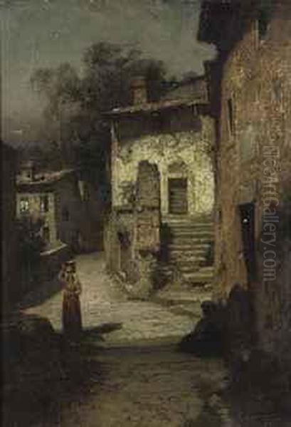 Twilight In A Mediteranean Street - view 1