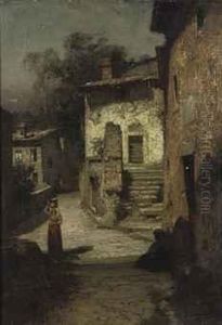 Twilight In A Mediteranean Street by Moritz Erdmann