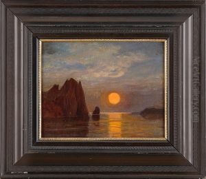 Sonnenuntergang Bei Capri. by Moritz Erdmann