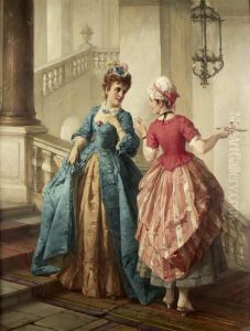 Gossip On The Stairs by Otto Erdmann