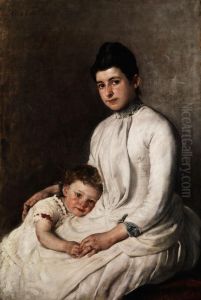 Junge Mutter Mit Kind by Alois Erdtelt
