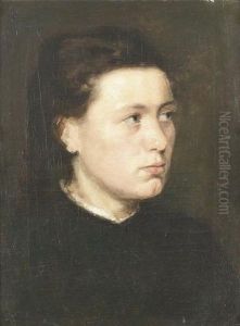 Portrat Einer Jungen Frau by Alois Erdtelt
