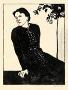 Helene Erfurth Unterm Rosenbaum by Hugo Erfurth