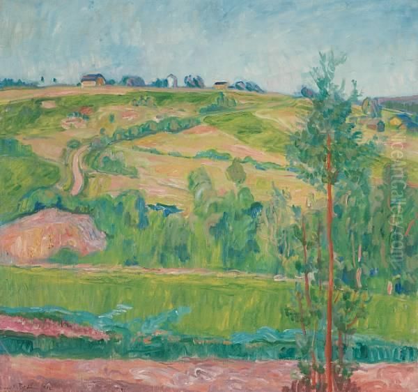 Landskap Med Aker Og Hus - view 1