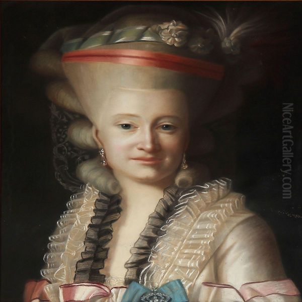Hans Christian Vantore, Nee Hansen (1861-1928) After Vigilius Erichsen: Portrait Of Mette Pauline Schack, Nee Rosenborn. - view 1