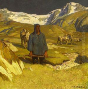 Sonnige Weide by Erich Erler-Samaden