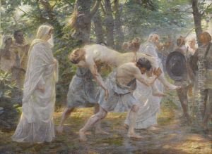 The Martyrdom Of Saint Sebastian by Erulo Eroli