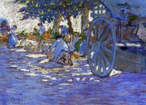 St Valery Market by Edward Frederick Ertz