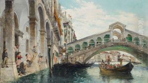 A Surprise For The Inhabitants Of The Rialto, Venice by Nicolas Felix Escalier