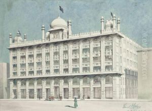 Design For A Large Colonial Building by Vincent Jerome Esch