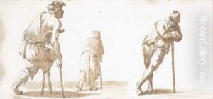 Etude De Trois Mendiants by Charles Eschard