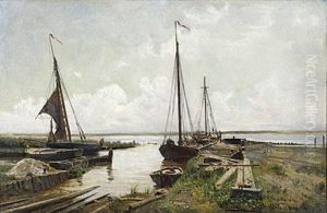 Boddenhafen Wieck. by Hermann Eschke