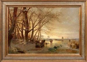 Winterlandschaft by Hermann Eschke