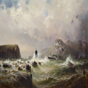 Scottish Coast, Stormy Weather by Hermann Richard Eschke