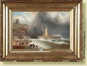 Tempete Sur La Cote by Hermann Richard Eschke
