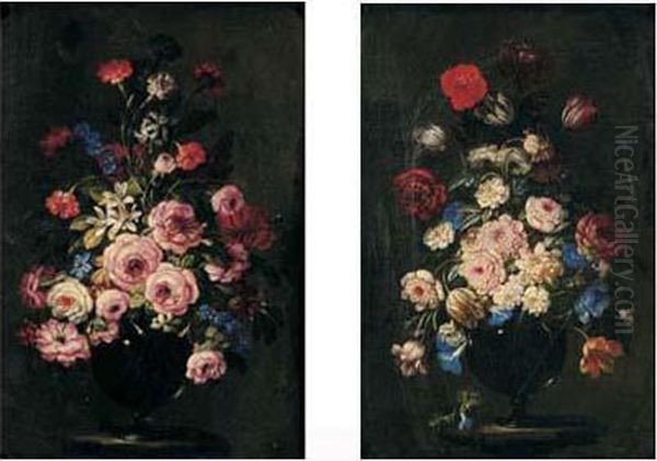 Bouquets De Fleurs Sur Un Entablement - view 1