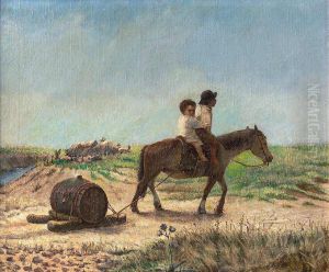 Ninos A Caballo by Horacio Espondaburu