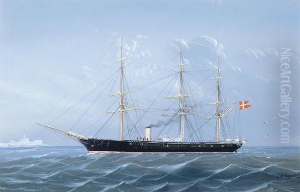 A Danish Steamship In The Mediterranean - view 1