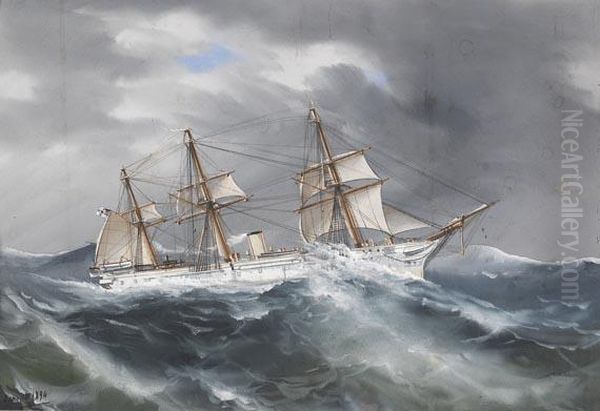 Besegelte Dampfschraubenkorvette Der Kaiserlichen Marine - view 1