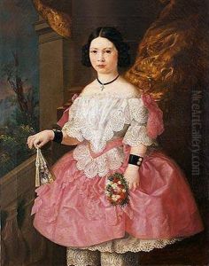 Retrato De D Carmen Carbo Soria De Paz Peraza De Nina by Antonio Maria Esquivel Suarez de Urbina