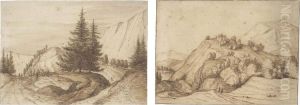 A Wooded Rocky Outcrop by Jacob Esselens