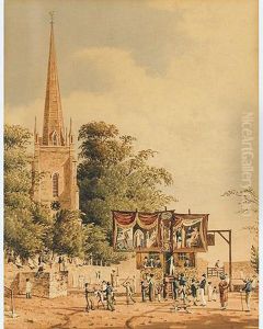 Punch And Judy Performance Outside The Church Of St. Mary The Virgin