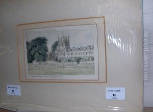 Merton College, Oxford, , Dated 1826 And Inscribed