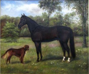 Portrait Of Horse And Dog by Lucas Essie Leone Seavey