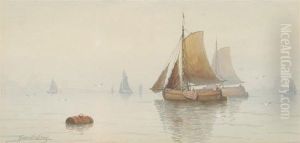 Seascape With Sailboats Seascape With Sailboats
