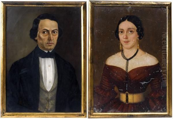 Retratos Del Sr. Manuel Zarate Ferrer Y La Sra. Josefina Echegaray De Zarate. - view 1